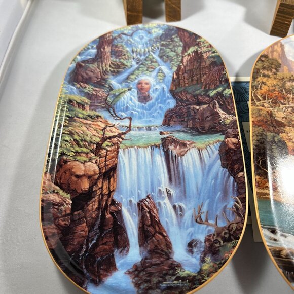 4 Plates Bradford Exchange - Embraced By The Spirit - Native American Inspired - Picture 4 of 10